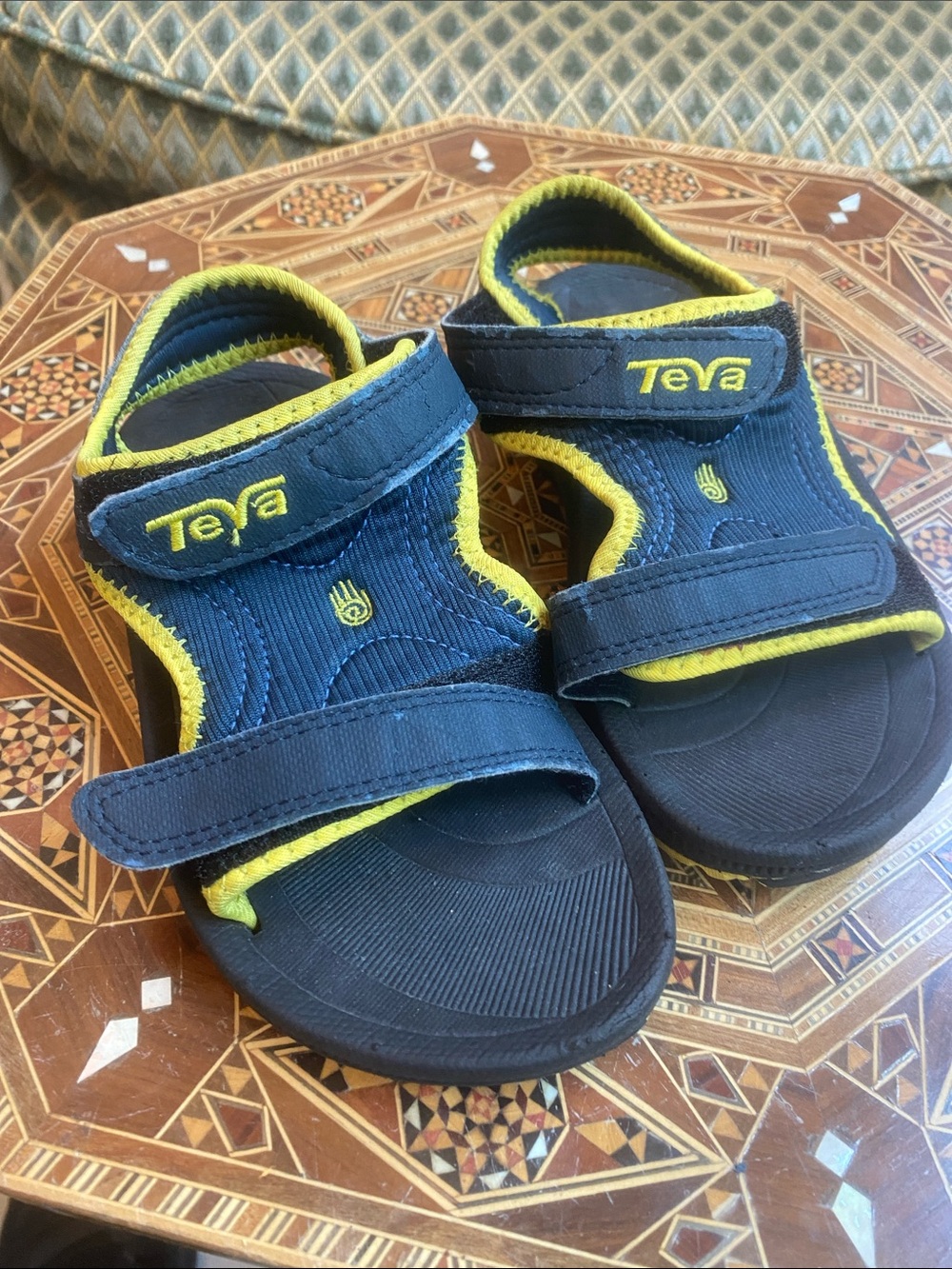 Teva Kids Blue and Yellow Adjustable Sport Sandals